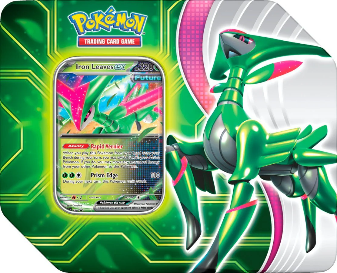 Pokemon Paradox Clash Tin (Set of 2: Walking Wake ex & Iron Leaves ex) - Image 2