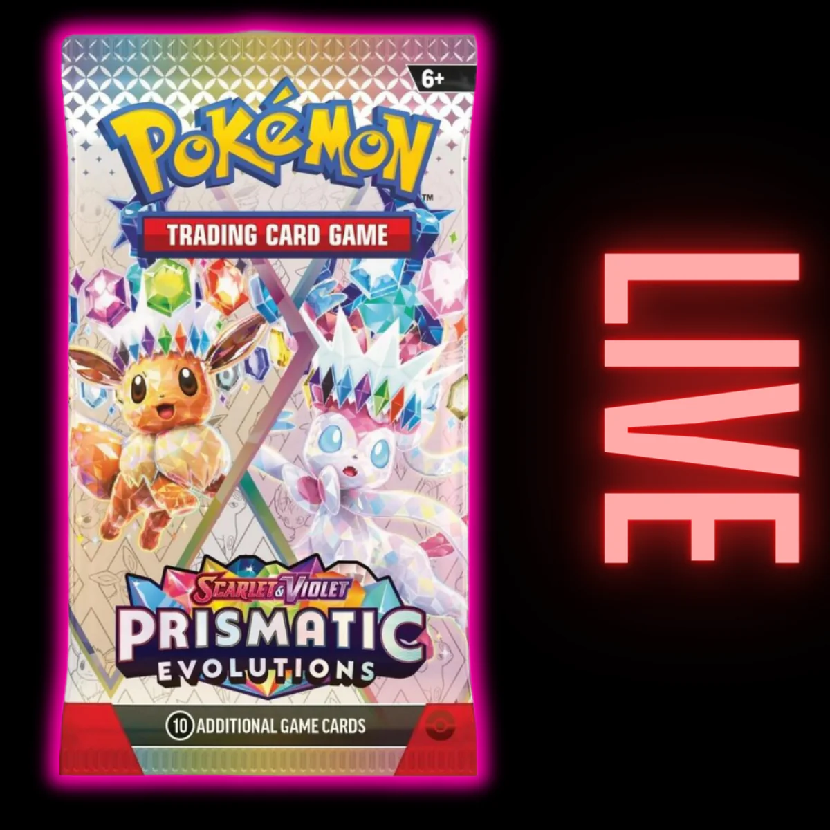 Prismatic Evolutions Booster Pack x 5 (LIVE)